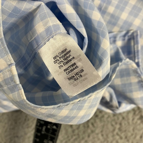 J Crew Offshore Performance Shirt Men XL Gingham Button Down Golf Preppy Sport - Picture 9 of 10